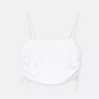 Топ Pull&Bear Rustic Crop, белый