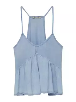 Топ Pull&Bear, синий деним
