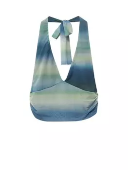 Топ Pull&Bear, синий/небесно-голубой