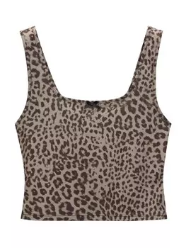 Топ Pull&Bear, темно-бежевый