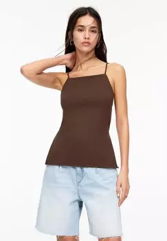 Топ PULL&BEAR, темно-коричневый