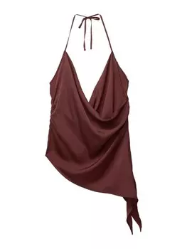 Топ Pull&Bear, темно-коричневый