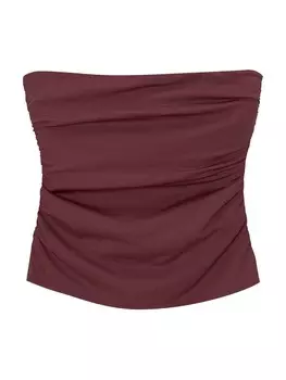 Топ Pull&Bear Top, бордовый