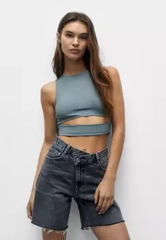 Топ PULL&BEAR, зеленый