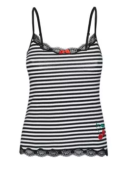 Топ Pussy Deluxe Stripey Classic, черный/белый