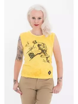 Топ Queen Kerosin Top, желтый