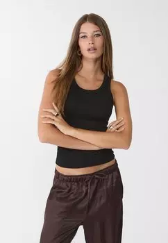 Топ RACERBACK Stradivarius, черный