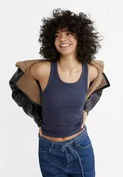 Топ RACERBACK TANK Stradivarius, цвет dark blue