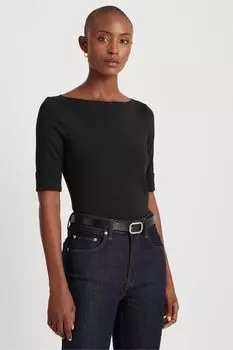 Топ Ralph Lauren Lauren Judy из эластичного хлопка Lauren Ralph Lauren, черный