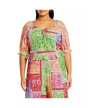 Топ размера плюс Love Anthem CITY CHIC, розовый