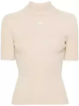 Топ Reedition в рубчик Courrges, нейтральный