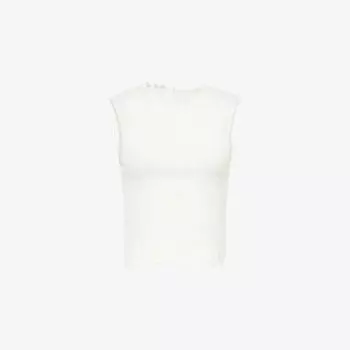 Топ Reformation Adri с защипами, белый