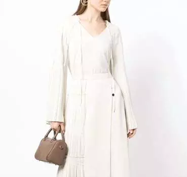 Топ Regina со складками цвета нуги JONATHAN SIMKHAI, цвет nougat