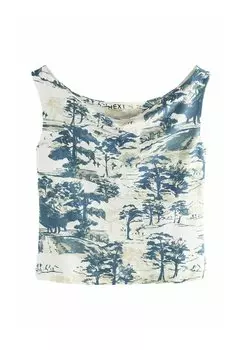 Топ REGULAR FIT OPEN NECK Next, белый