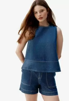 Топ REGULAR FIT - ROUND NECK Next, синий