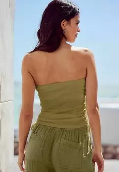 Топ REGULAR FIT - RUCHED TIE DETAIL Next, зеленый