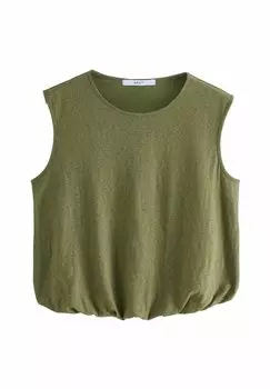 Топ REGULAR FIT - SLUB BUBBLE HEM SLEEVELESS TANK Next, зеленый