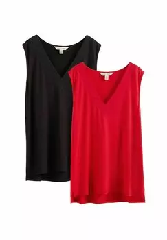 Топ REGULAR FIT V-NECK 2 PACK Love & Roses, черный