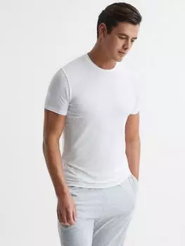 Топ Reiss Aspen Mercerized с круглым вырезом, белый
