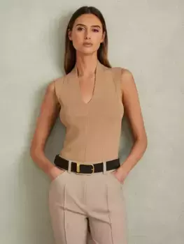 Топ Reiss Kimmy Knit, бежевый