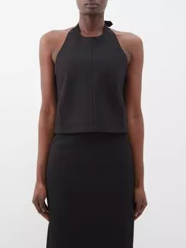 Топ release 12 из натуральной шерсти с открытой спиной WARDROBE.NYC, черный