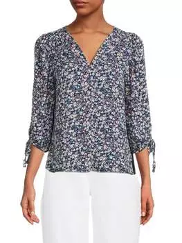 Топ Renee C. с цветочным принтом, navy