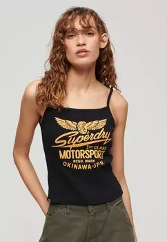 Топ RETRO ROCKER GRAPHIC Superdry, черный