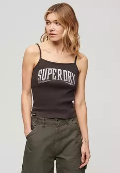 Топ RETRO ROCKER GRAPHIC Superdry, темно-серый