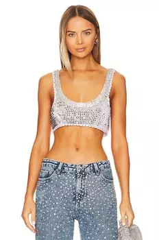 Топ retrofete Zed, цвет White & Silver