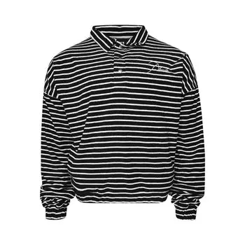 Топ Rhude Stripe Towel Rugby Top, черный