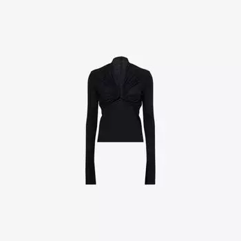 Топ Rick Owens Аллана с плиссировкой, черный