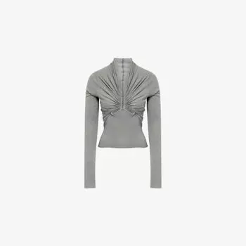 Топ Rick Owens Аллана с плиссировкой, индиго