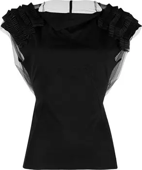 Топ Rick Owens Shoulder Detail Knit Top 'Black', черный