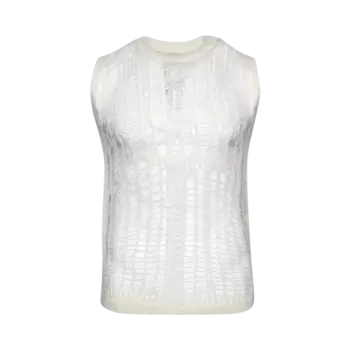 Топ Rick Owens Spider Tank 'Milk', белый