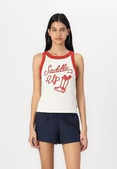 Топ RINGER TANK Wrangler, молочный