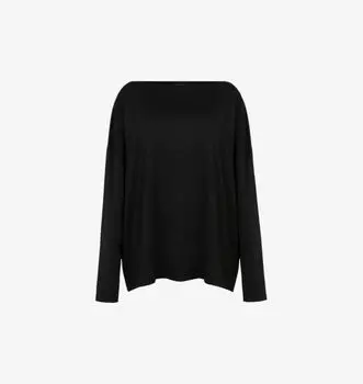 Топ Rita свободного кроя из хлопковой смеси Allsaints, черный