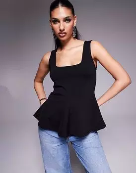 Топ River Island со вставками черного цвета