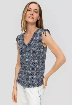 Топ RMELLOSES MIT BINDEDETAIL s.Oliver, синий