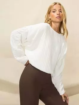 Топ Ro&Zo плиссе, белый