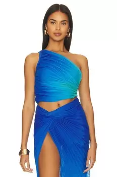 Топ ROCOCO SAND X Revolve One Shoulder, цвет Cobalt & Blue