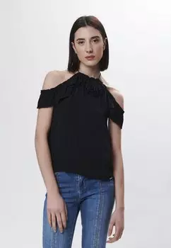 Топ ROSE HALTER INFLUENCER, черный