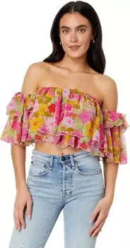 Топ Rossella с рюшами Show Me Your Mumu, цвет Carnaby Floral