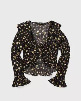 Топ Rotate Birger Christensen Jacquard Frill Top, цвет tap shoe comb.