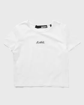 Топ Rotate Birger Christensen Logo Cropped T-Shirt, ярко-белый