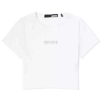 Топ Rotate Cropped Logo, белый