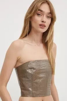 Топ Rotate, коричневый