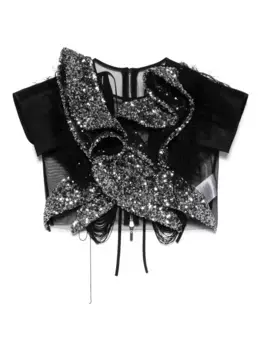 Топ Routine Maticevski, черный