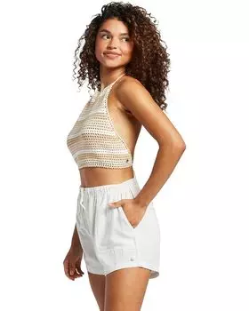 Топ Roxy Daydreamer Cropped Knit Halter Top, цвет Tapioca Every Day Stripe