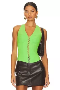 Топ Rozie Corsets Lace Up Corset, зеленый