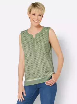 Топ-рубашка Classic Basics, цвет Eucalyptus-Ecru-Bedruckt